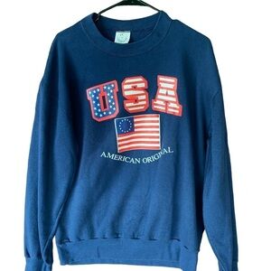 Vintage USA American Flag Crewneck